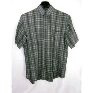 Roundtree & Yorke Men's Shirt Sz L Short Sleeve